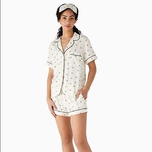 Kate Spade Short Sleeve Bee Boxer PJ Set